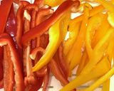 レンジで簡単!豆苗とパプリカの蒸鶏サラダ作り方1写真