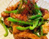米粉でカリッ!鶏肉とピーマンの中華炒め作り方6写真