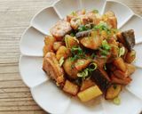 m秋鮭(生鮭)とじゃがいもの甘辛炒め作り方8写真