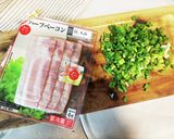 大人の葱ベーコンおむすび(おにぎり)作り方1写真