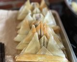 『北海道珈琲餡子のカブト揚げ春巻き】作り方12写真