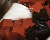ぶりと赤こんにゃくの赤だし味噌煮作り方1写真