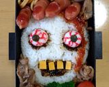閲覧注意！ハロウィン骸骨弁当作り方2写真