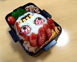 閲覧注意！ハロウィン骸骨弁当作り方3写真