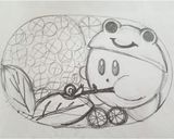 キャラ弁　カエルのカービィ作り方2写真