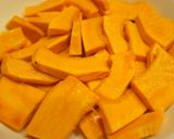 かぼちゃと鶏むね肉で＊満足グラタン作り方1写真