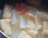 ほっこり★根菜と油揚げのコク旨酒粕味噌汁作り方4写真