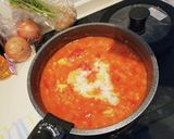 味噌鍋の〆に★トマトチーズリゾット作り方3写真