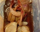 残り物のお刺身でホイル焼き。作り方1写真