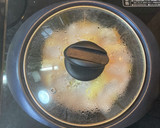 油揚げに豚肉と高菜の油炒め乗せた蒸し焼き作り方9写真