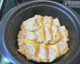 油揚げに豚肉と高菜の油炒め乗せた蒸し焼き作り方10写真