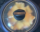 油揚げに豚肉と高菜の油炒め乗せた蒸し焼き作り方11写真