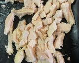 鶏むね肉ときゅうりのすり胡麻ポン酢作り方3写真