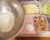 チーズちくわ入りキャベツ焼き(タレ捕捉)作り方1写真