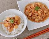 サクサク大和芋と豚肉のわさびチーズソース作り方6写真