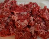 牛こま肉でコチュごま炒め作り方1写真