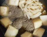 鹿レバ団子とハンペンのスープジャーうどん作り方2写真