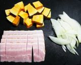ほっこり味噌汁 ベーコン入り洋風味噌汁作り方1写真