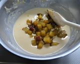 ゴロゴロさつま芋と黒糖の米粉焼きドーナツ作り方3写真