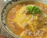 ふわとろ卵とひき肉の餡掛けごはん作り方5写真