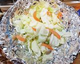 超簡単!豚肉と平茸の味噌マヨホイル蒸焼き作り方1写真