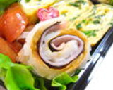 お弁当に✿ちくわでハム海苔巻き巻き♡作り方4写真