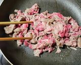 甘辛牛肉とサニーレタス作り方2写真