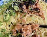 簡単　ごま油納豆パスタ作り方1写真