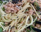 簡単　ごま油納豆パスタ作り方2写真