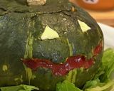 肉詰め カボチャ　ジャックオランタン作り方8写真
