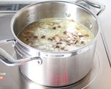美味しい【キノコとベーコンのパスタスープ作り方5写真