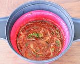 レンジで！きのことひき肉のアラビアータ作り方4写真