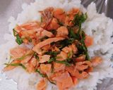 お味噌で和えた鮭と大葉のおにぎり作り方4写真