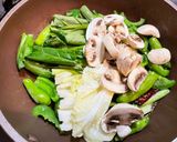 白菜とシシトウの和風ペペロンチーノ作り方4写真