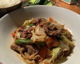 回鍋肉　♪牛肩バラ♪作り方7写真