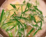 ごま油香る♪ニラ卵ほっこり味噌汁作り方3写真