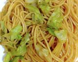 さつまいも葉っぱのオムレツ焼きそば作り方4写真