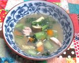 小松菜1袋と鶏肉のほっこり味噌汁作り方5写真