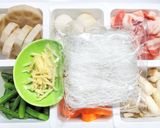 焼肉用の豚バラ肉と秋野菜と春雨のうま煮作り方1写真