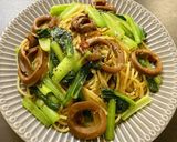 業務スーパー缶詰め使用！イカ小松菜パスタ作り方9写真