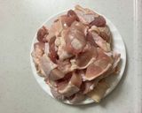 冷蔵庫残り物鶏肉なんちゃってモツ鍋風作り方2写真