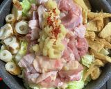冷蔵庫残り物鶏肉なんちゃってモツ鍋風作り方6写真