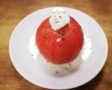 トマトの湯むきジェノベーゼサラダ作り方10写真