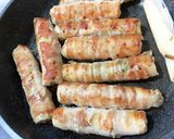 ご飯もりもり♪ちくわ豚バラコロコロ巻作り方4写真