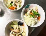 ほんのりシーフード梅生姜味白菜回鍋肉風作り方11写真