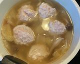 豆腐入り鶏団子と白菜の旨塩スープ作り方5写真