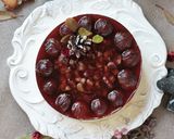 ラム酒香る*栗の渋皮煮レアチーズケーキ作り方45写真