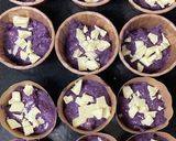 HMで☆マフィン紫芋バナナホワイトチョコ作り方13写真