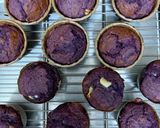 HMで☆マフィン紫芋バナナホワイトチョコ作り方18写真