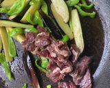 茄子と牛ハラミの味噌炒め　新米を美味しく作り方3写真